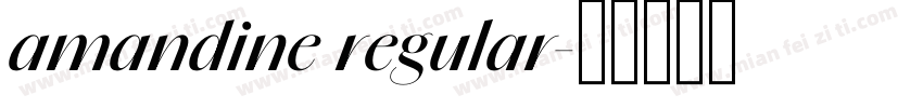 amandine regular字体转换